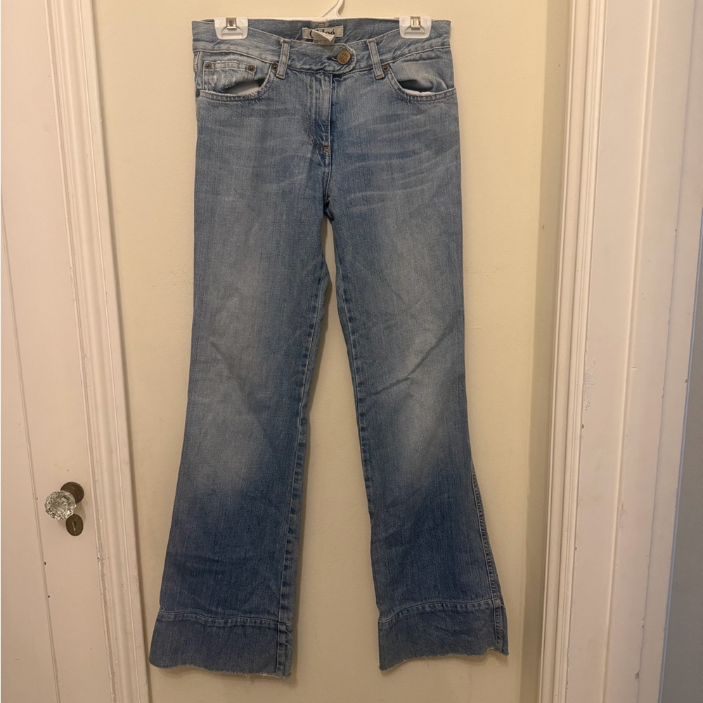 Chloe Classic Blue Flared Women Jeans